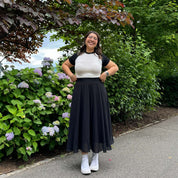 Chiffon Midi Skirt - Black *Clearance Sale*