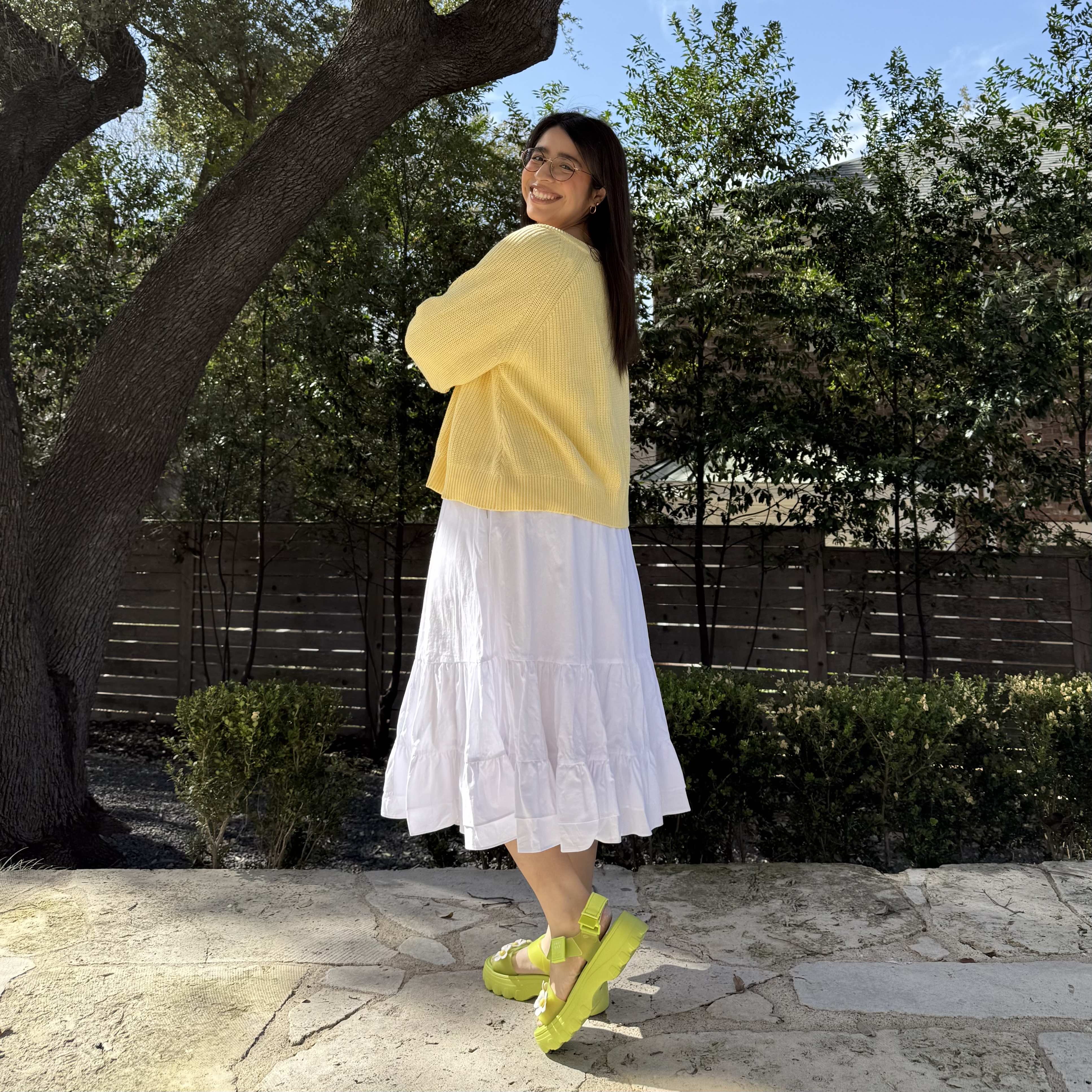 Spring Flowy Skirt - Tofu