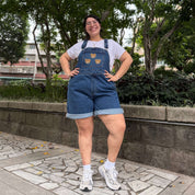 Bears Overall Shorts - Medium Wash *Clearance Sale*