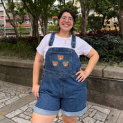 Bears Overall Shorts - Medium Wash *Clearance Sale*
