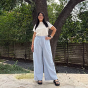 28" Inseam Picnic Pants - Blue Gingham *Clearance Sale*
