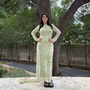Long-Sleeve Flora Dress - Green