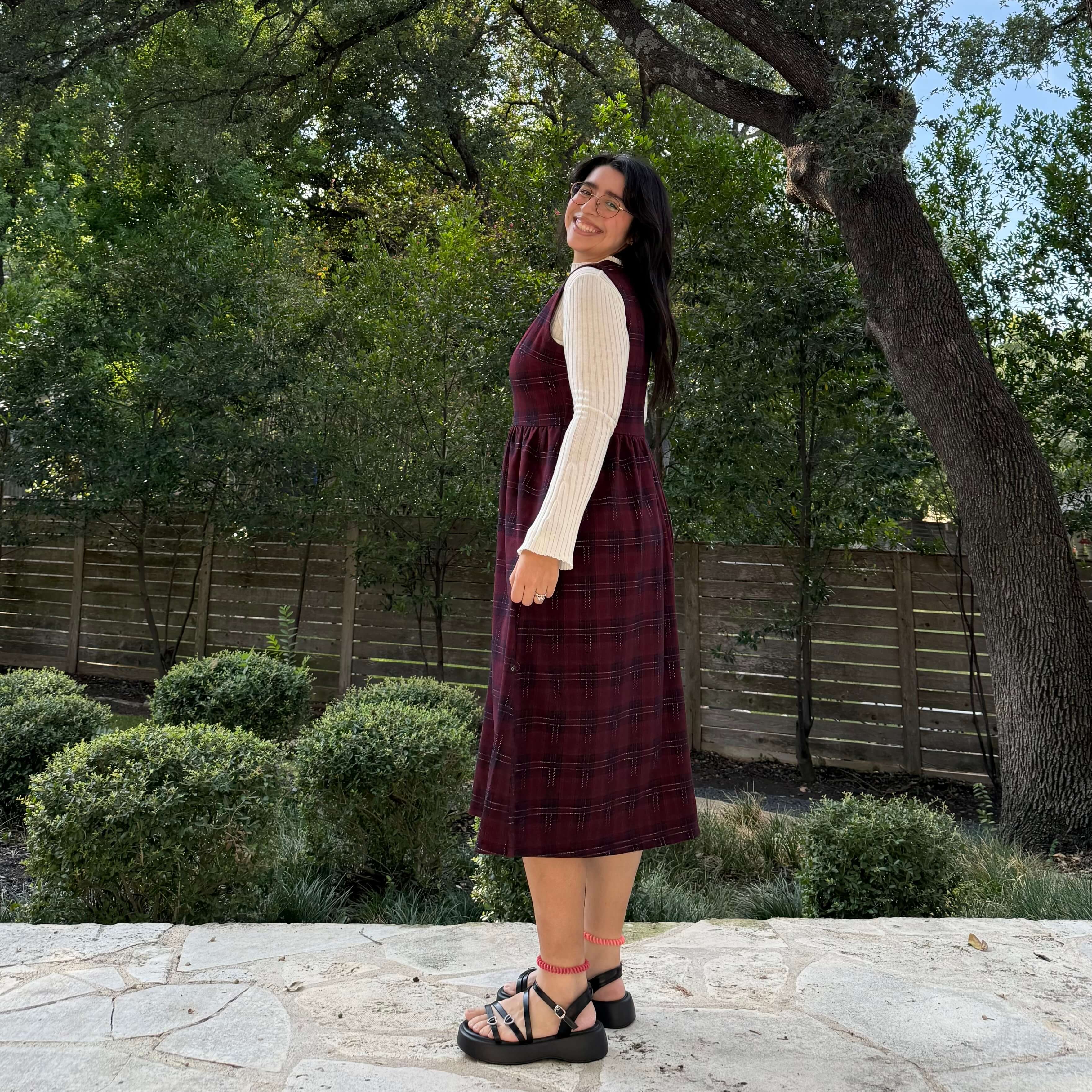 Cambridge Dress - Burgundy Plaid