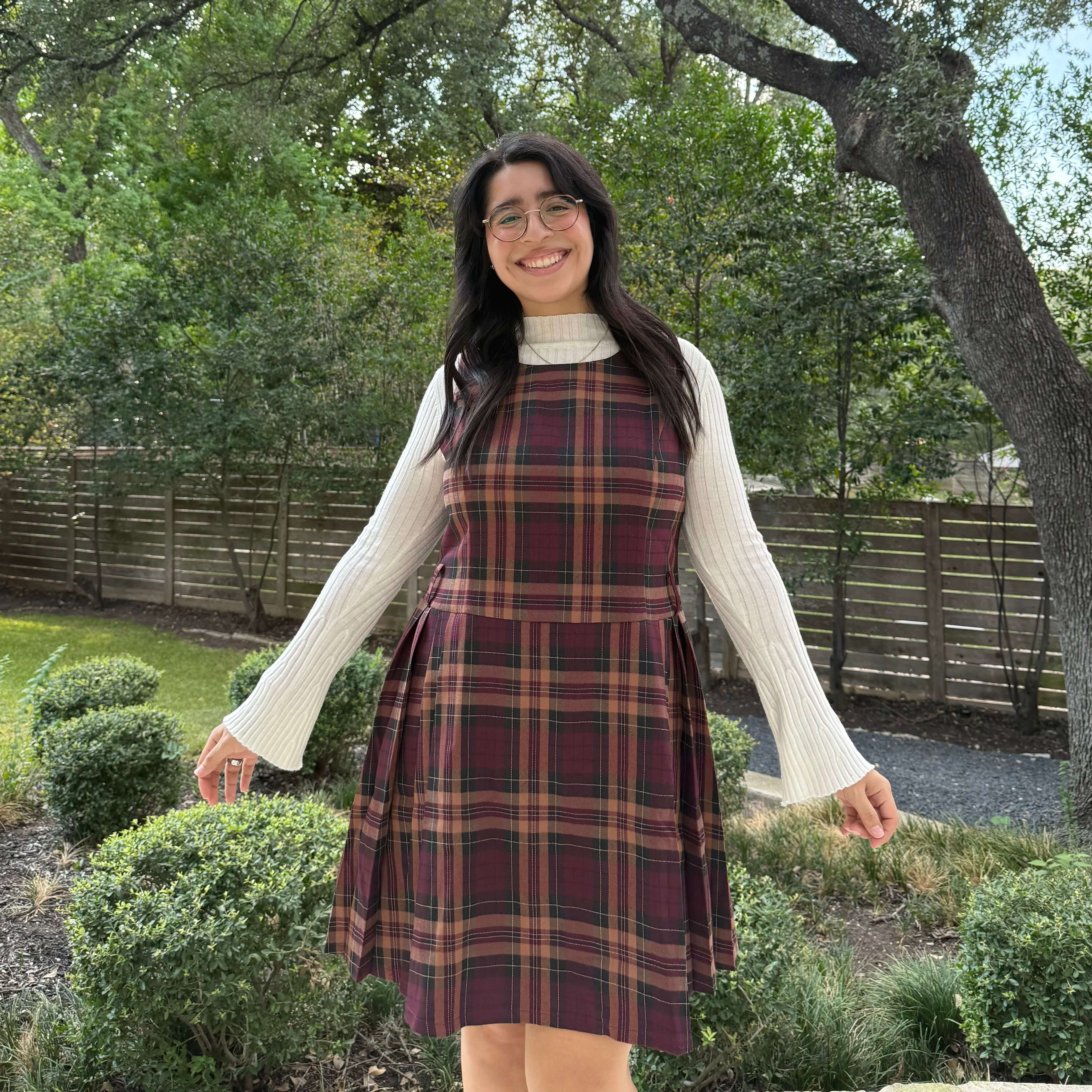 Scholar Dress - Burgundy Plaid *Clearance Sale*
