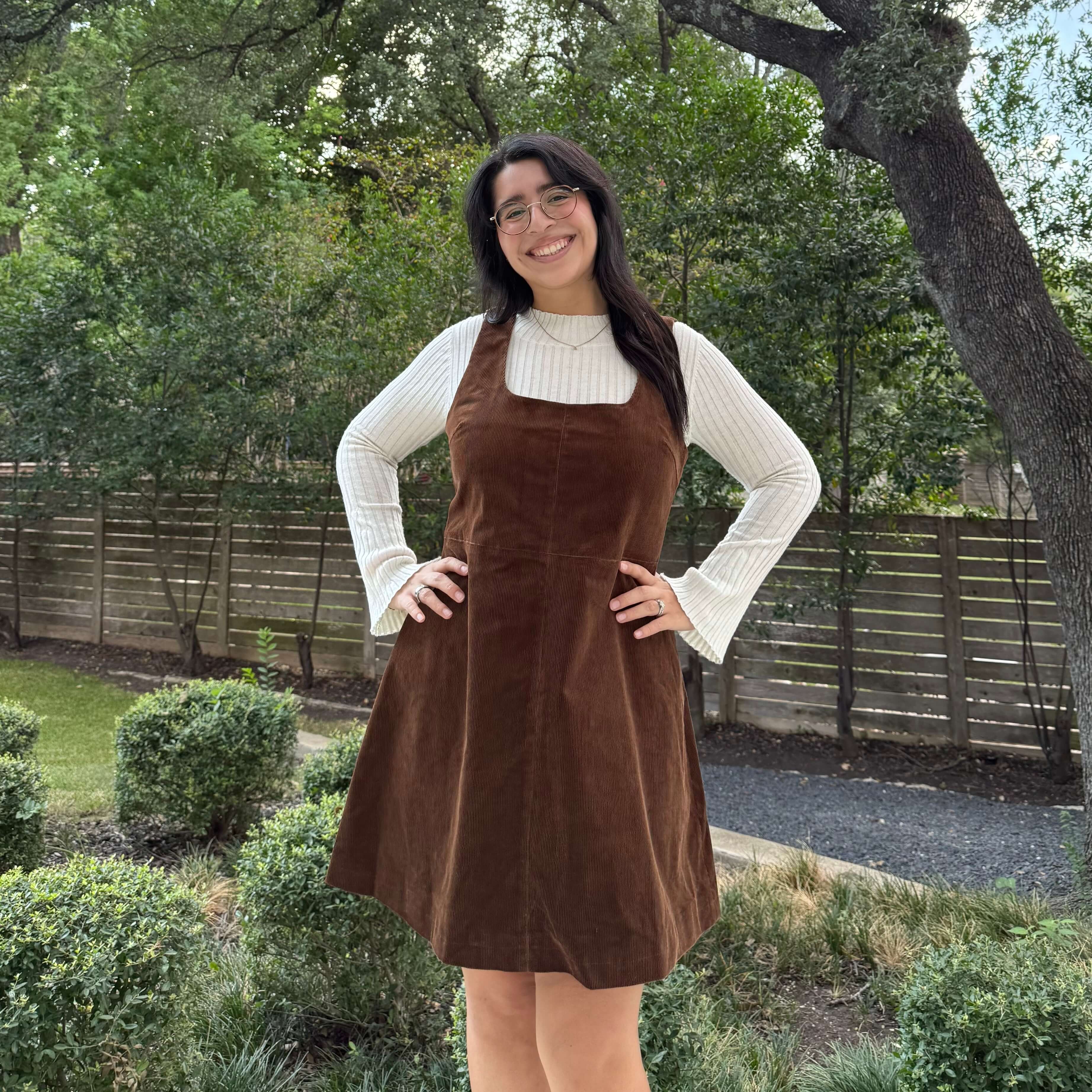 Autumn Corduroy Dress - Acorn *Clearance Sale*